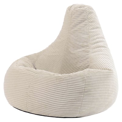 Pouf à dossier haut velours côtelé Oeko-Tex® - DALTON ICON