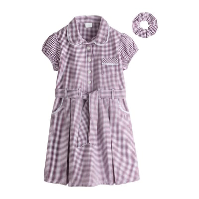 Robe en coton avec ceinture et chouchou NEXT