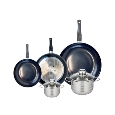 Batterie 3 poêles 20/24/32cm + 2 faitouts 12/16cm PRIMA BRILLANT ELO