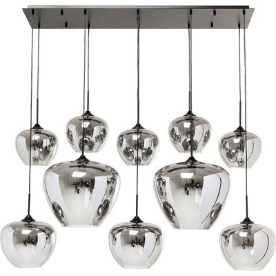 Suspension en verre et acier, SPHERE KARE DESIGN
