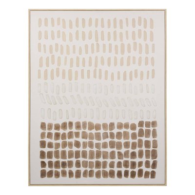 Toile 3D en lin motifs relief géométrique LYDIA ATMOSPHERA
