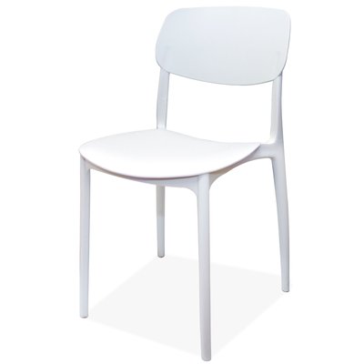 Chaise en plastique blanc 39.5x50x79cm WADIGA