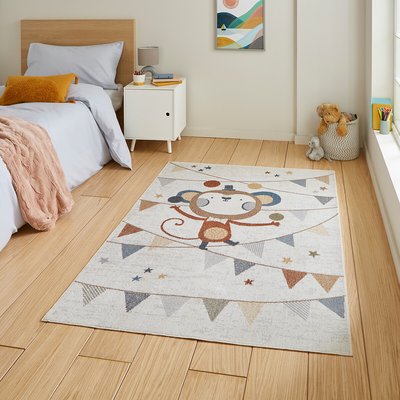 Kids Washable Monkey Rug SO'HOME