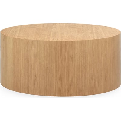 Table basse ronde en placage de chêne RECOLLECTION