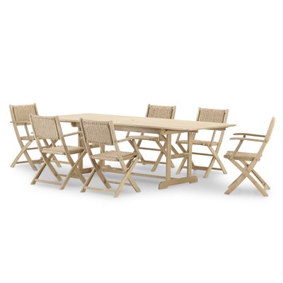 Salon de jardin, 6 chaises, JAVA L. & SERENA DEFORA HOME