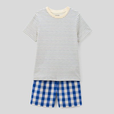 Pyjama short vichy en jersey coton BIO GOTS MONOPRIX