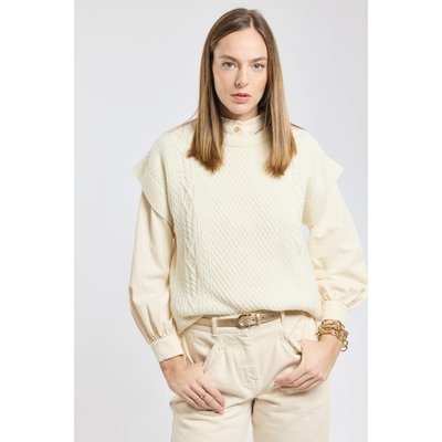 Pull torsades sans manche - laine ARMOR-LUX