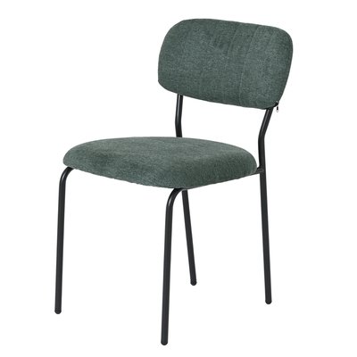 Chaise tissu vert foncé style écolier (lot de 2) MALANG PIER IMPORT