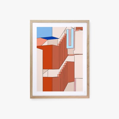 Bauhaus, affiche, porte-affiche chêne 30x40cm COTTON BIRD