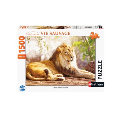 Ravensburger- Puzzle 1500 P Roi De La Savane NATHAN
