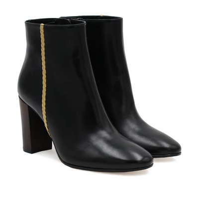 Bottines à talon cuir lisse JULES & JENN