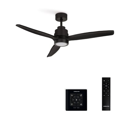 Ventilateur de plafond avec pales en ABS technique avec lumière et commande murale WIND STYLANCE CREATE