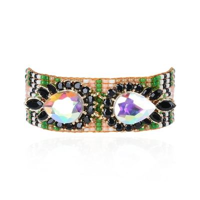 Bracelet manchette perles tissées avec charm central INKA HIPANEMA