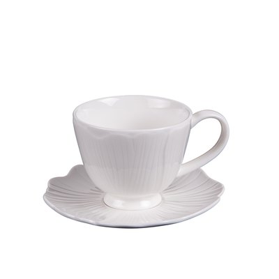 Tasse à thé avec sous tasse   20 cl (lot de 6)-GINKGO TABLE PASSION