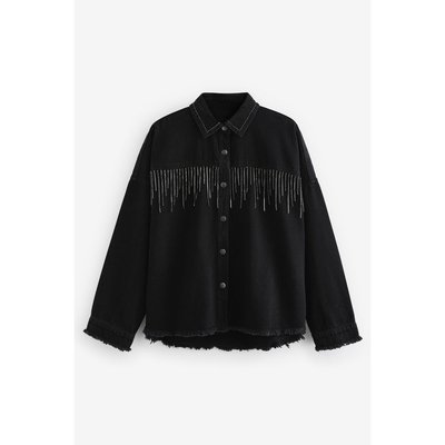 Chemise en jean fantaisie avec franges NEXT