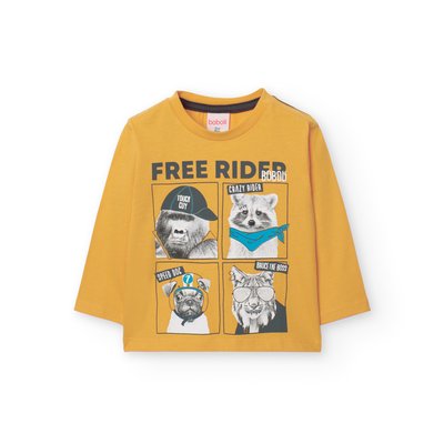 T-shirt en coton avec dessin devant BOBOLI
