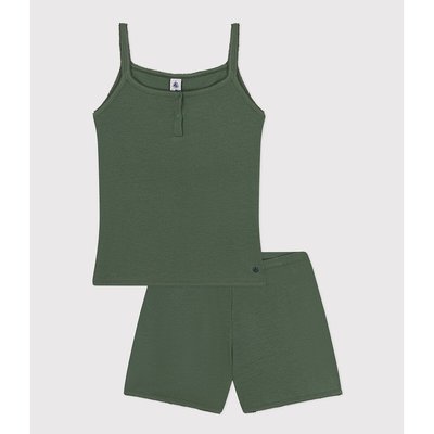 Cami Short Pyjamas in 2/2 Rib PETIT BATEAU