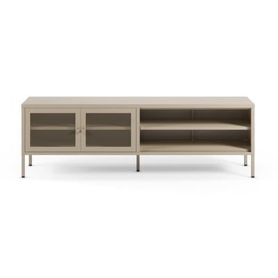 Meuble TV en métal 2 portes, 160 cm - LATEM MAISON PAVANE