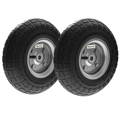 Lot de 2 roues pneus de remplacement dia. 255 mm OUTSUNNY