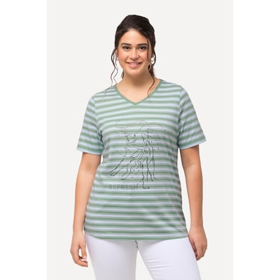 T-shirt à rayures avec animal métallisé ULLA POPKEN