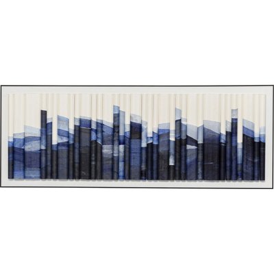 Tableau 3D Shadow Skyline bleu 160x60cm KARE DESIGN