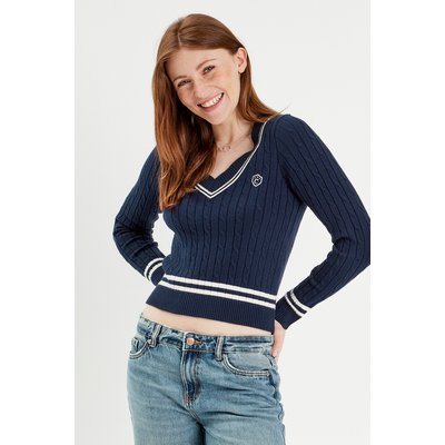 Pull manches longues torsades CACHE CACHE