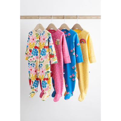 NEXT Lot De 4 Dors-Bien Bébé à Boutons-Pression - Pyjamas Confort