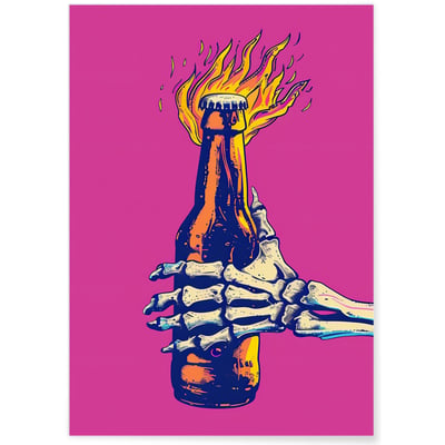 Affiche Squelette Pop Art L'AFFICHERIE