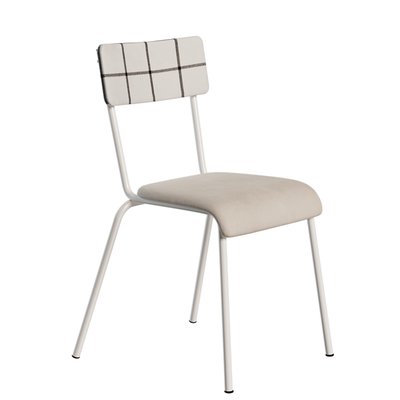 Chaise de salle à manger en velours et en coton style vintage NOMADE LES GAMBETTES