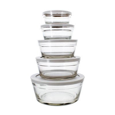 Lot de 5 boîtes en verre, CASSIS MENASTYL