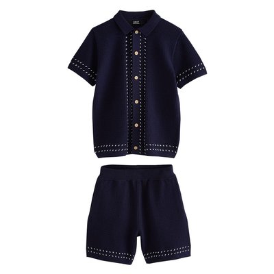 Polo en maille boutonné et short NEXT