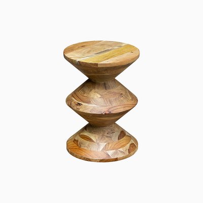 Kaia Sculptural Acacia Wood Side Table ÉDITÉ
