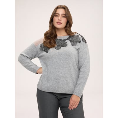 Pull avec applications florales FIORELLA RUBINO
