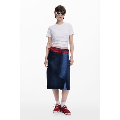 Jupe Longue Desigual Taille 38 Multicolore - Viscose évasée - Occasion Très Bon état