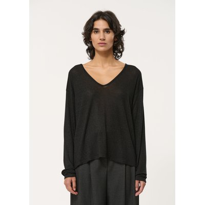 T-shirt irisé oversize à col V et manches longues HUMILITY
