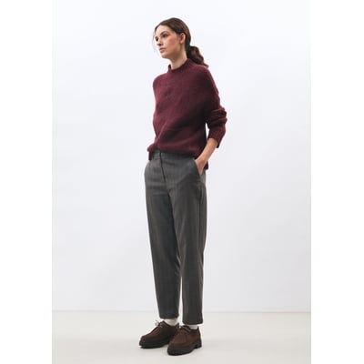Pantalon carotte à rayures en flanelle HUMILITY