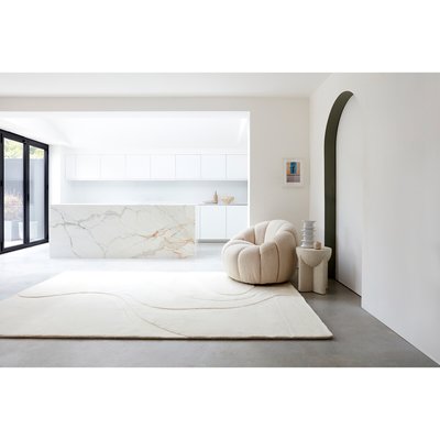 Premium Swirl Shapes Carved Rug in 100% Wool SO'HOME