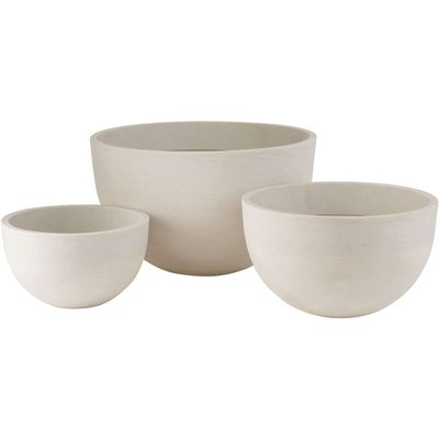 Cache-pots en pierre, rond, Walpole (lot de 3) RECOLLECTION
