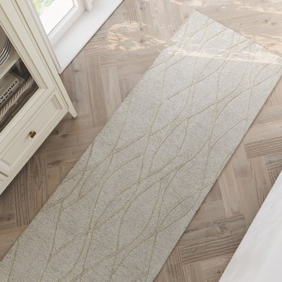 Tapis couloir texturé à motifs courbes ,  HAMPTONS TWENTYTHREE WECON HOME