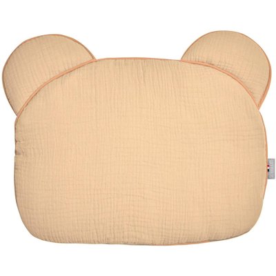 Oreiller plat coussin ourson réversible en gaze de coton JEANNE SEVIRA KIDS