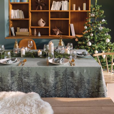 Nappe rectangulaire coton SOUSBOIS CARRE BLANC
