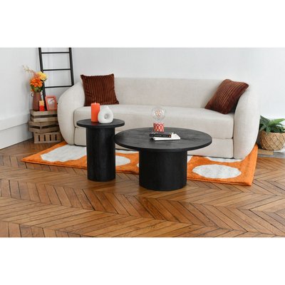 Table basse ronde en bois massif, GIGI BOBOCHIC