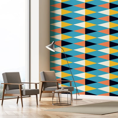 Papier peint symétrie dynamique HEXOA