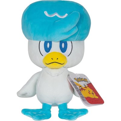 Pokémon Quaxly Plush - Peluche 20,3 cm avec détails authentiques JAZWARES