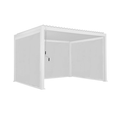 Pergola bioclimatique aluminium 4x3m + 2 stores 3m + 1 store 4m Triomphe TRIOMPHE 4X3M + 2 STORES 3M + 1 STORE 4M SWEEEK