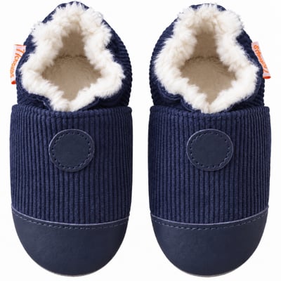 Chaussons cuir souple Uni velours fourrés TICHOUPS