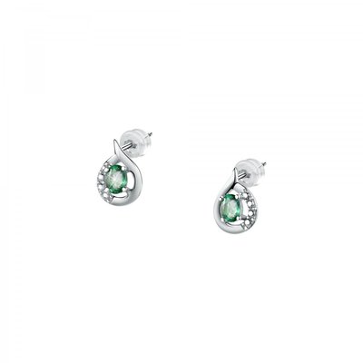 Boucles D'oreilles En Or Blanc 375 Saggezza BLUESPIRIT