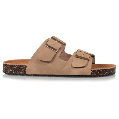 Sandales à doubles brides ultra confortables, semelle intérieure cuir ISOTONER