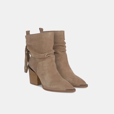 Bottines en cuir froncées ALMA EN PENA