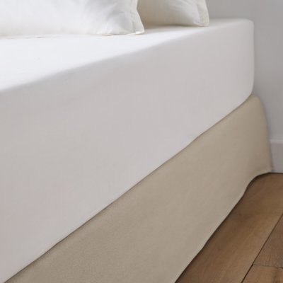 Cache sommier uni pur coton Panama LA REDOUTE INTERIEURS